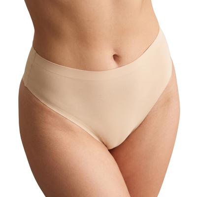 Culotte anti-cameltoe beige Alynéa, invisible sous legging, couverture totale