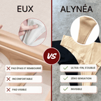 Comparaison entre un coussinet anti-cameltoe épais et le coussinet intégré Alynéa